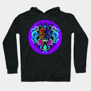 game of life in a tree of marvelous colors in deadly mexican ecopop art 2 Hoodie